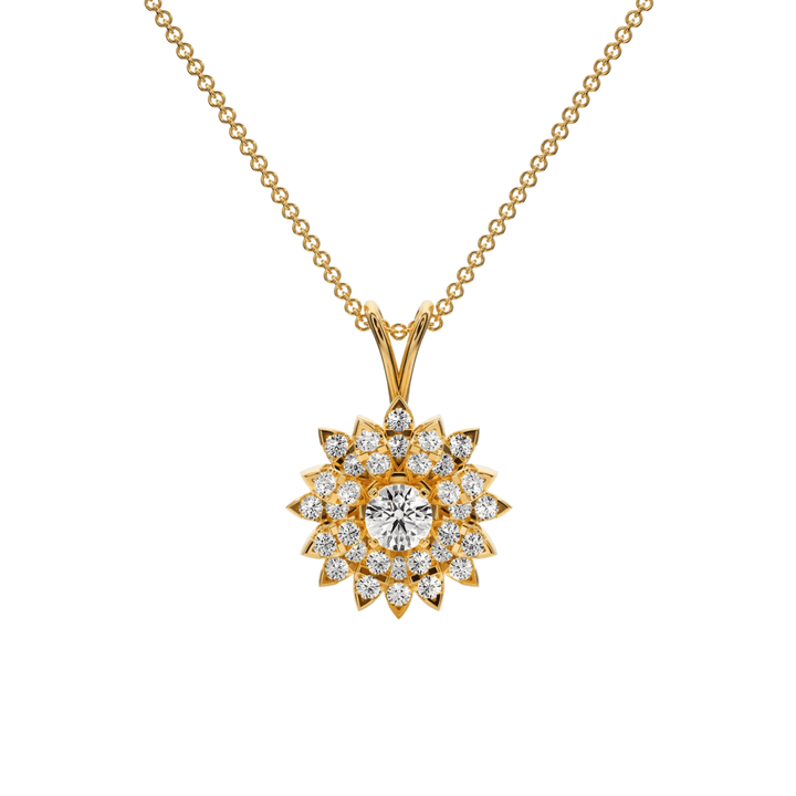 The Rosette Diamonds Necklace - P1106 in by 18 KARATS INC.