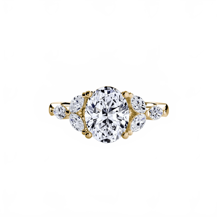 The Shoulder Cluster Ring in setting by 18 KARATS