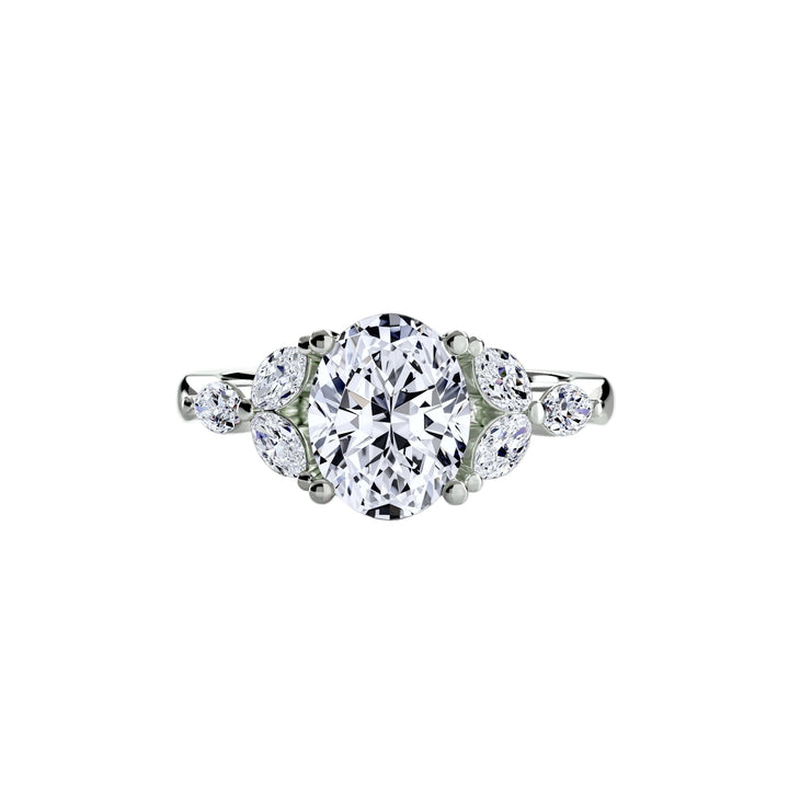 The Shoulder Cluster Ring in setting by 18 KARATS