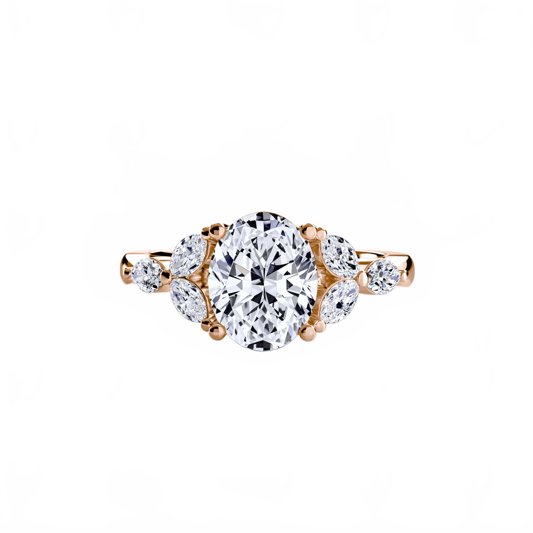 The Shoulder Cluster Ring in setting by 18 KARATS