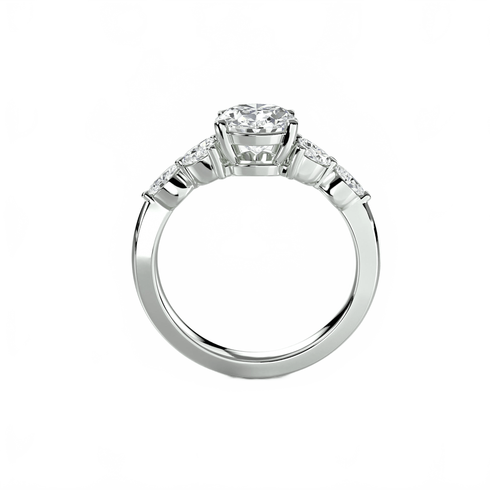 The Shoulder Cluster Ring in setting by 18 KARATS