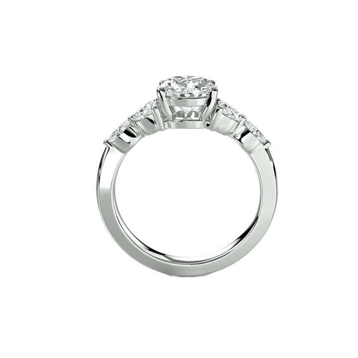 The Shoulder Cluster Ring in setting by 18 KARATS