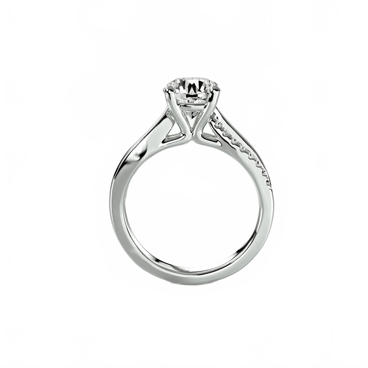 The Split Shank Pavé Solitaire in setting by 18 KARATS