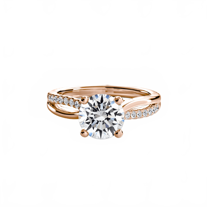 The Split Shank Pavé Solitaire in setting by 18 KARATS