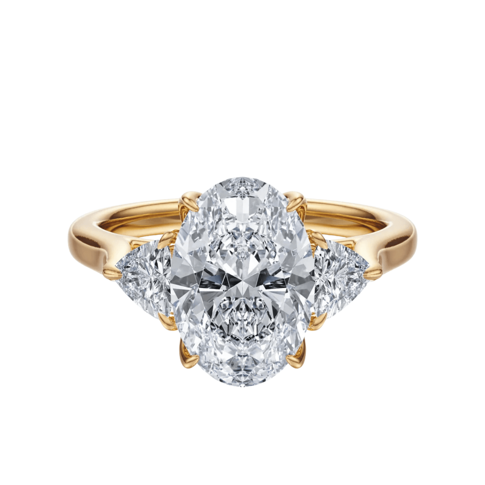The Tria Oval Diamond Three - Stone Engagement Ring - R1043 in Ring by 18 KARATS