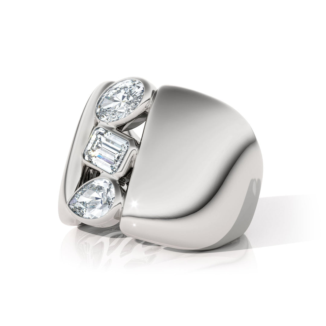 The Trinity Diamond Gold Ring - SC1001 in Ring by 18 KARATS INC.