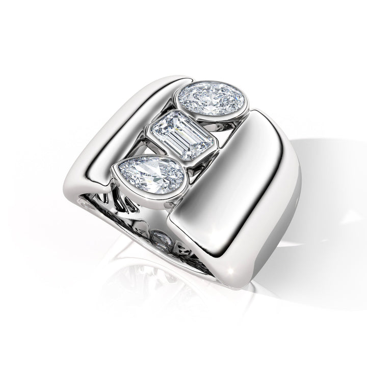 The Trinity Diamond Gold Ring - SC1001 in Ring by 18 KARATS INC.