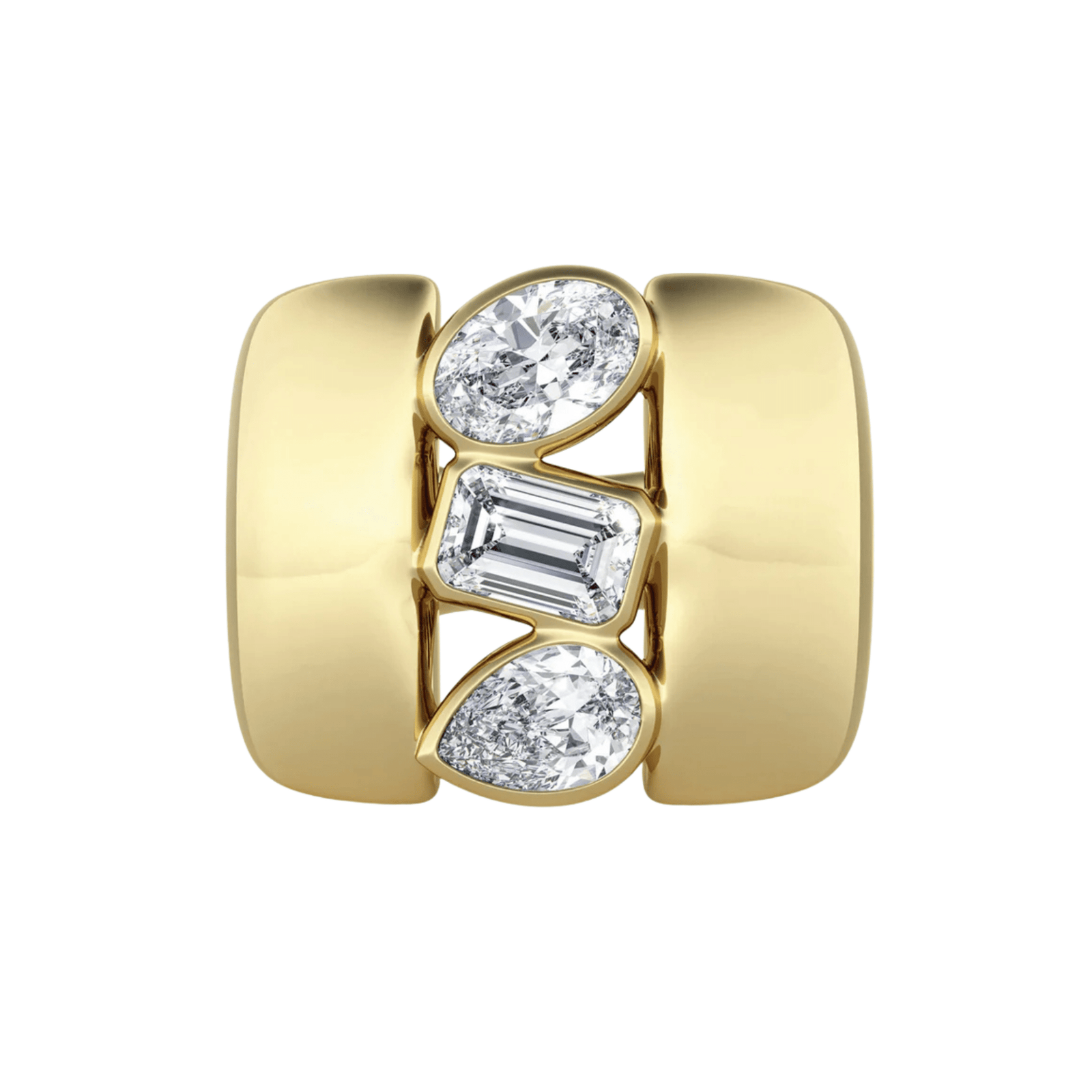 The Trinity Diamond Gold Ring - SC1001 in Ring by 18 KARATS INC.