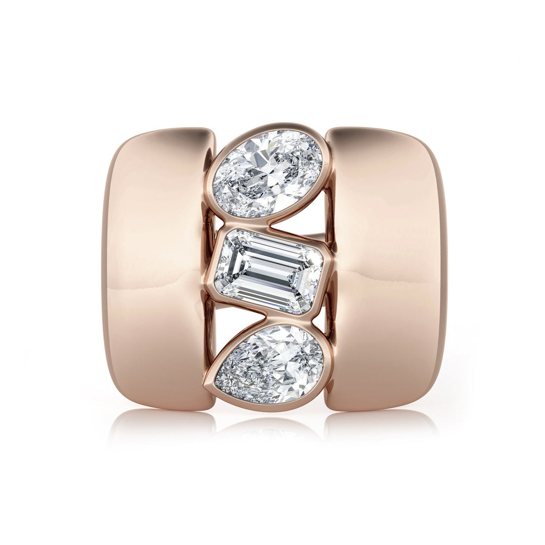 The Trinity Diamond Gold Ring - SC1001 in Ring by 18 KARATS INC.