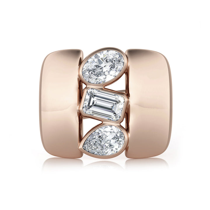 The Trinity Diamond Gold Ring - SC1001 in Ring by 18 KARATS INC.