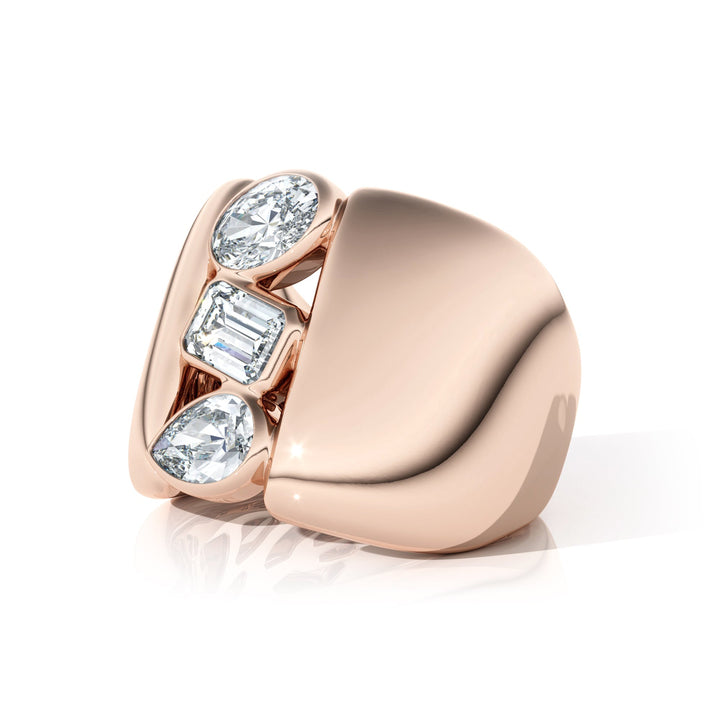 The Trinity Diamond Gold Ring - SC1001 in Ring by 18 KARATS INC.