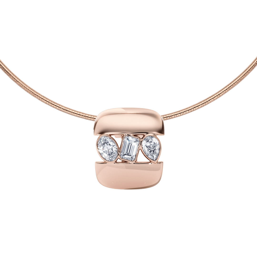 The Trinity Lab Diamond Necklace - SC1002 in Necklace by 18 KARATS INC.