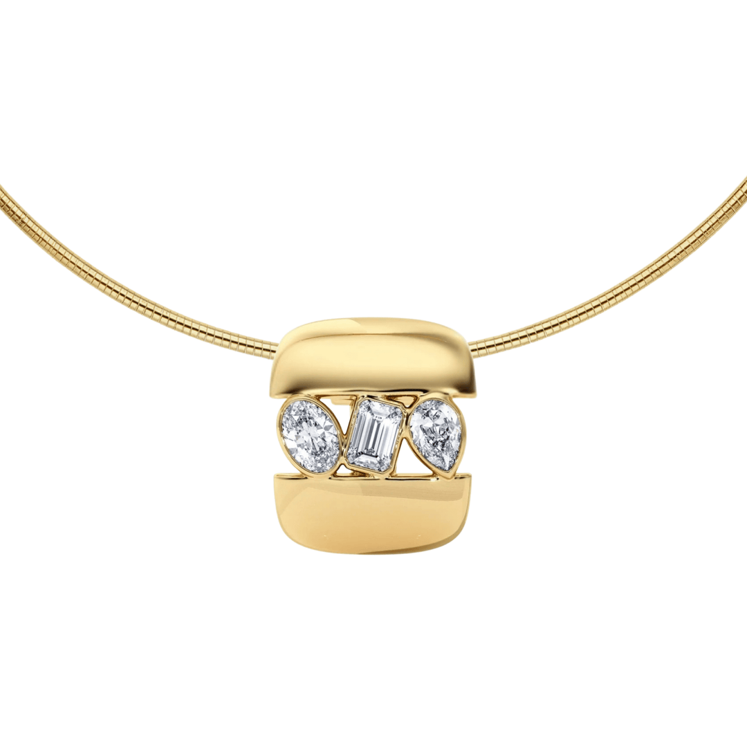 The Trinity Lab Diamond Necklace - SC1002 in Necklace by 18 KARATS INC.
