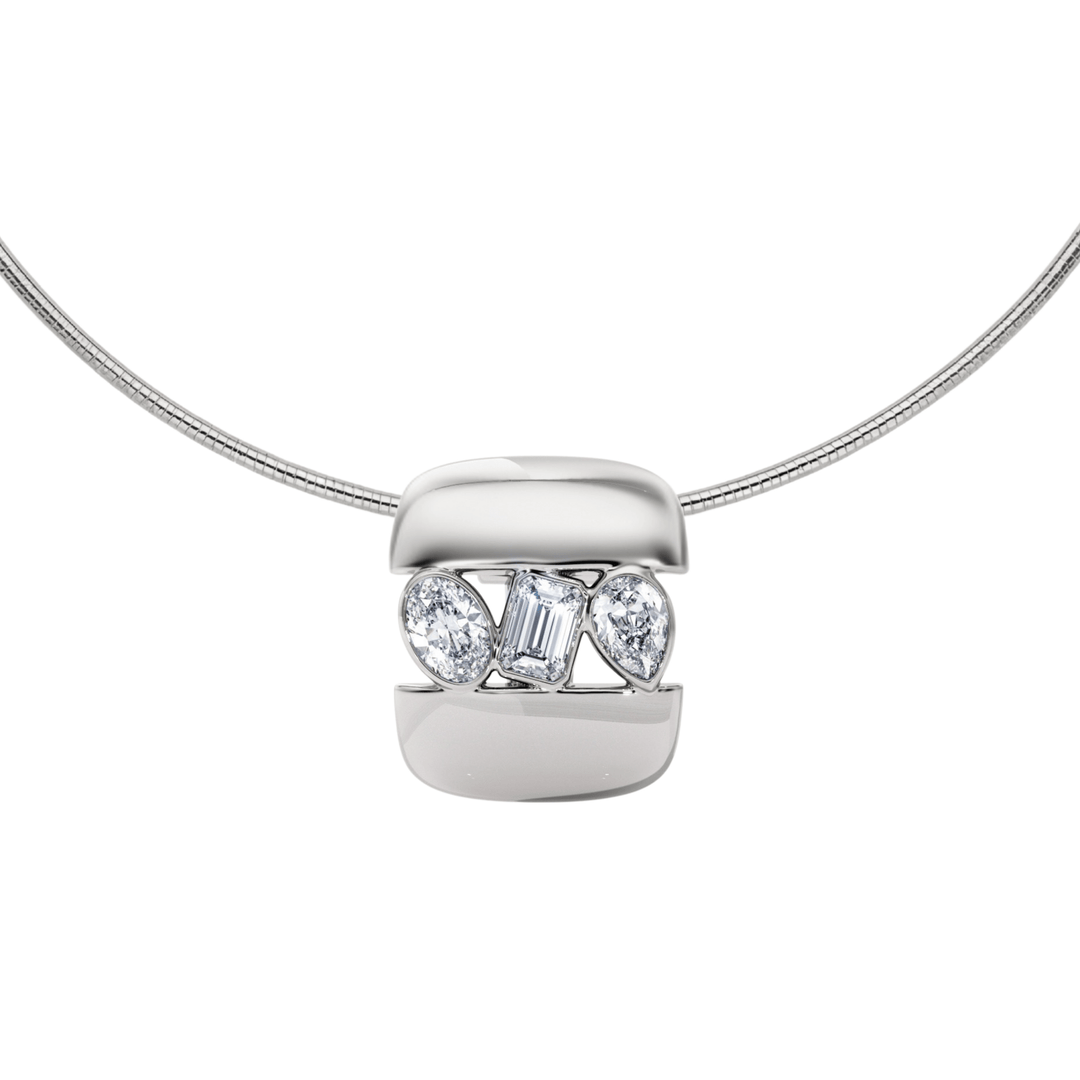 The Trinity Lab Diamond Necklace - SC1002 in Necklace by 18 KARATS INC.