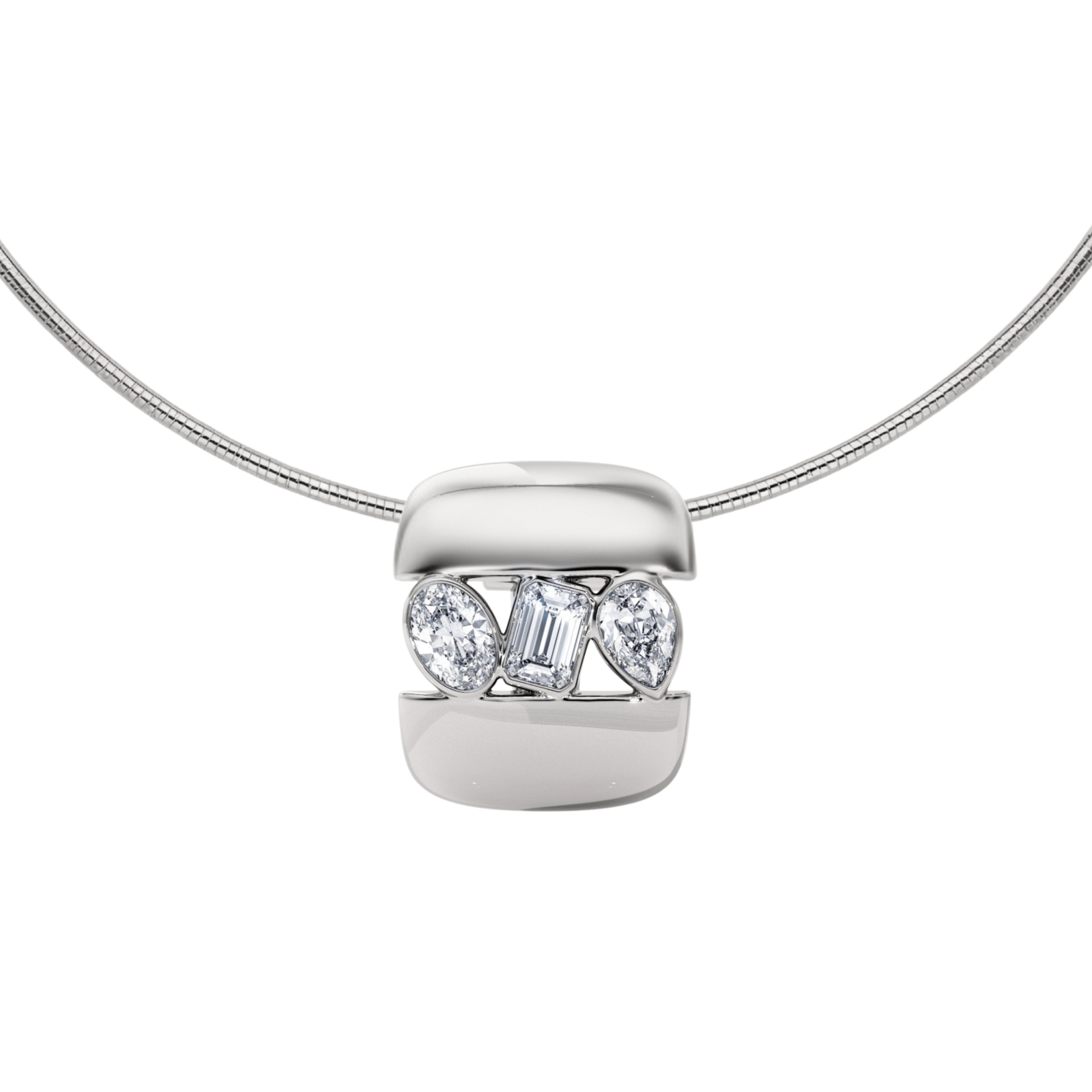 The Trinity Lab Diamond Necklace - SC1002 in Necklace by 18 KARATS INC.