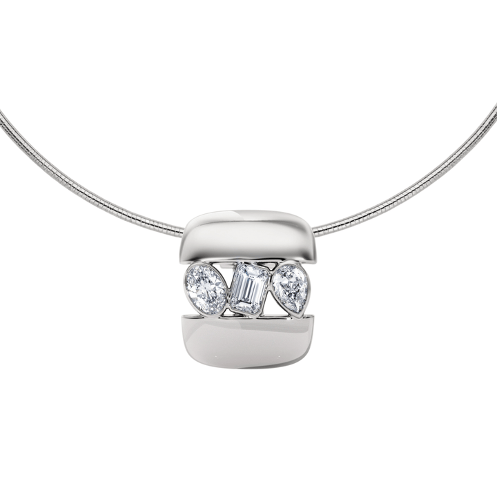 The Trinity Lab Diamond Necklace - SC1002 in Necklace by 18 KARATS INC.