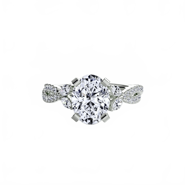 The Twist Pavé Ring in setting by 18 KARATS
