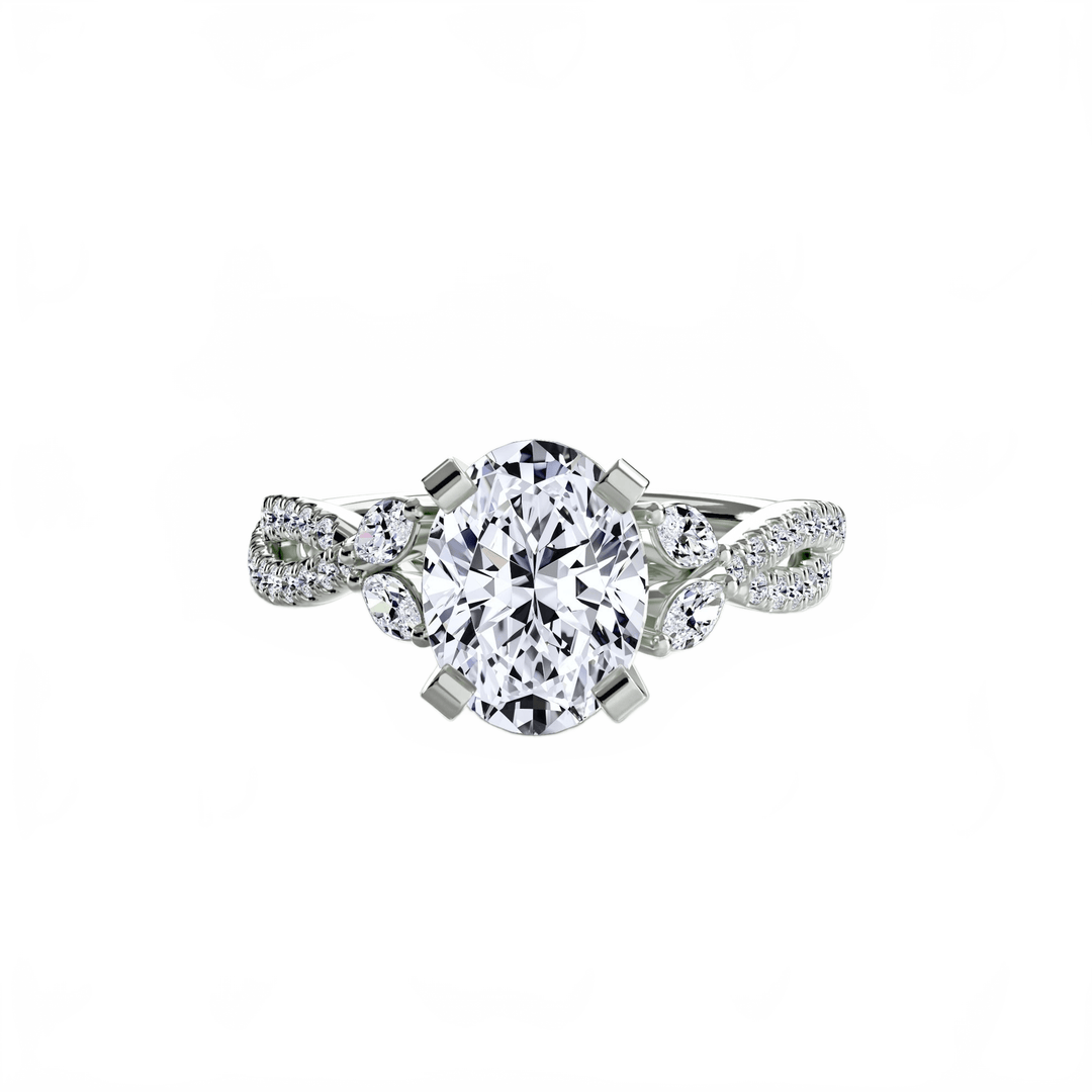 The Twist Pavé Ring in setting by 18 KARATS