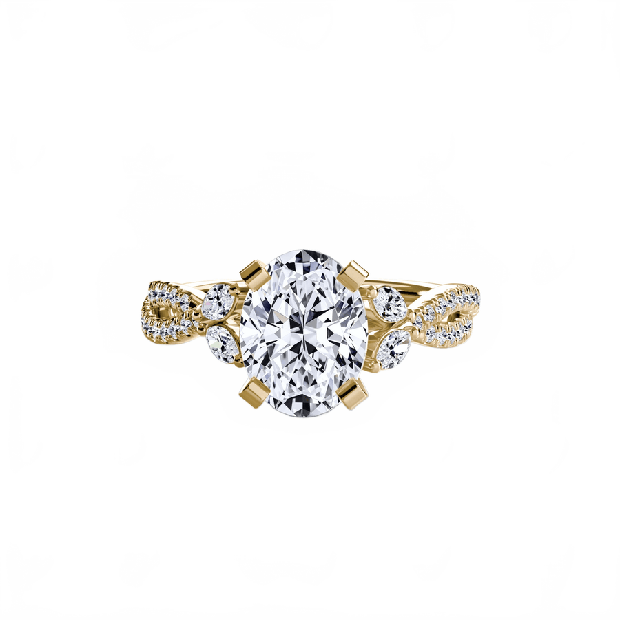 The Twist Pavé Ring in setting by 18 KARATS