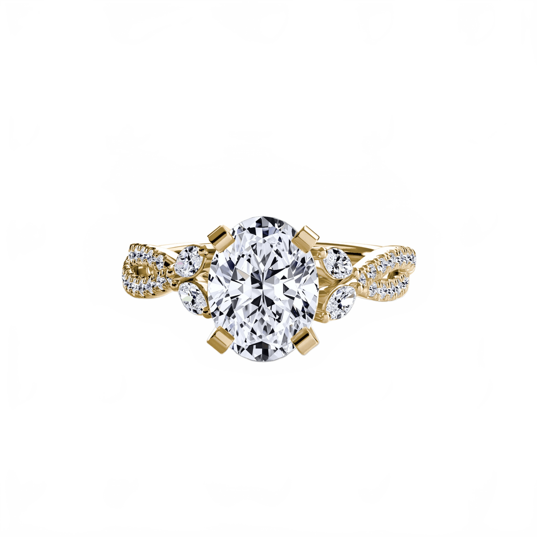 The Twist Pavé Ring in setting by 18 KARATS