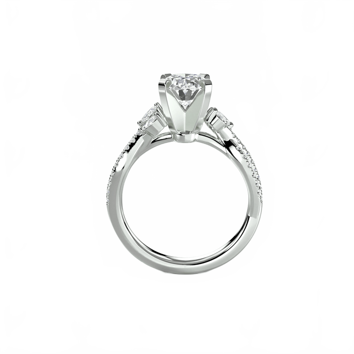 The Twist Pavé Ring in setting by 18 KARATS