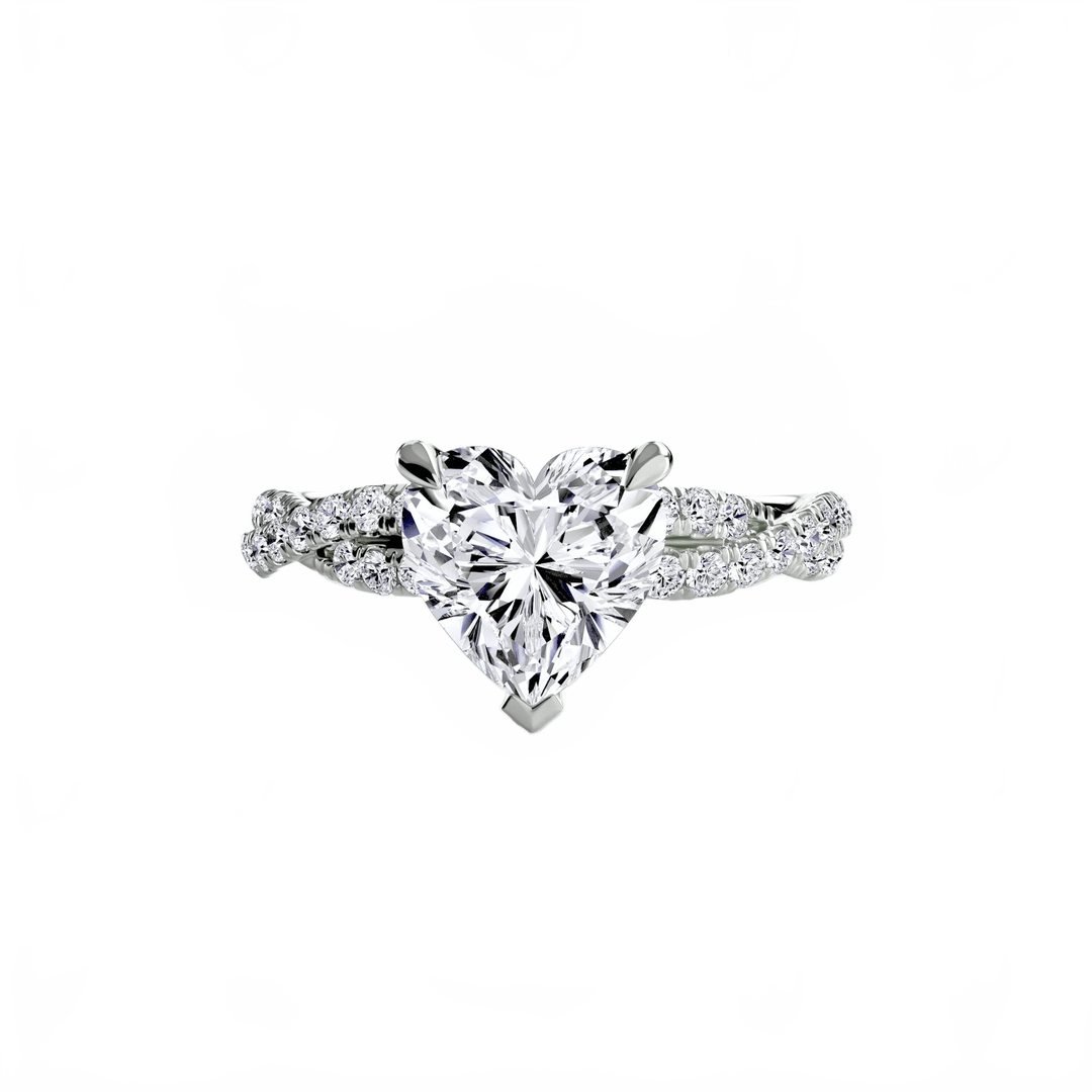 The Twisted Pavé Solitaire in setting by 18 KARATS