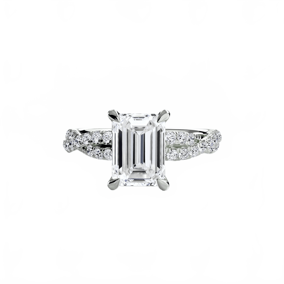 The Twisted Pavé Solitaire in setting by 18 KARATS