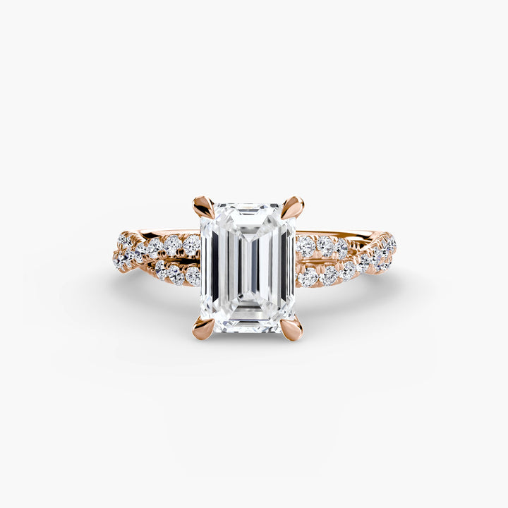 The Twisted Pavé Solitaire in setting by 18 KARATS