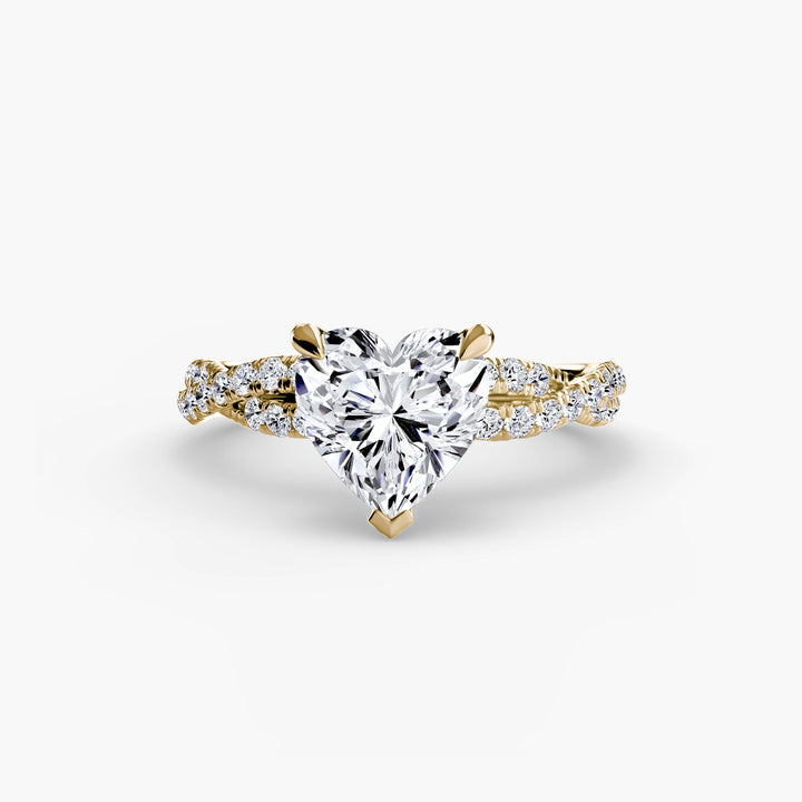 The Twisted Pavé Solitaire in setting by 18 KARATS