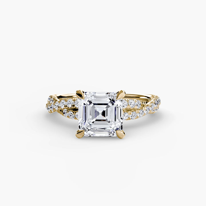 The Twisted Pavé Solitaire in setting by 18 KARATS