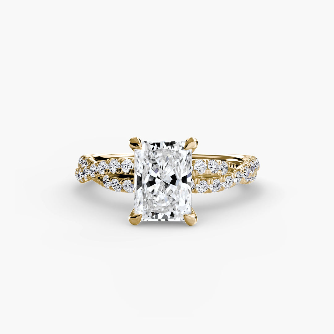 The Twisted Pavé Solitaire in setting by 18 KARATS