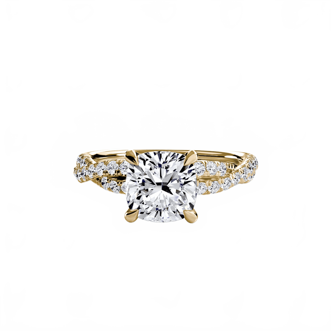 The Twisted Pavé Solitaire in setting by 18 KARATS