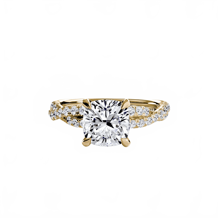 The Twisted Pavé Solitaire in setting by 18 KARATS