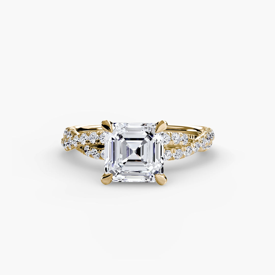 The Twisted Pavé Solitaire in setting by 18 KARATS