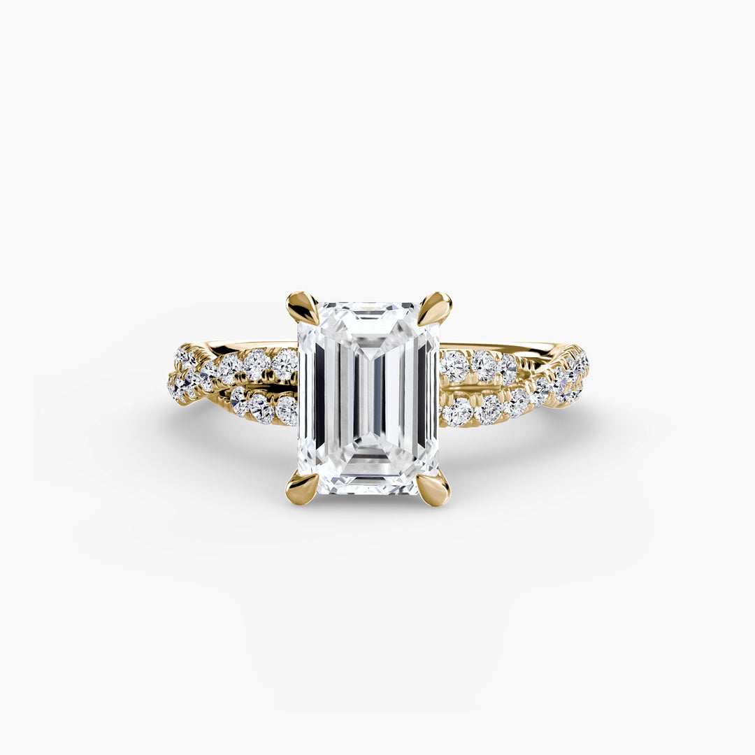 The Twisted Pavé Solitaire in setting by 18 KARATS