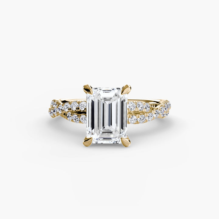 The Twisted Pavé Solitaire in setting by 18 KARATS