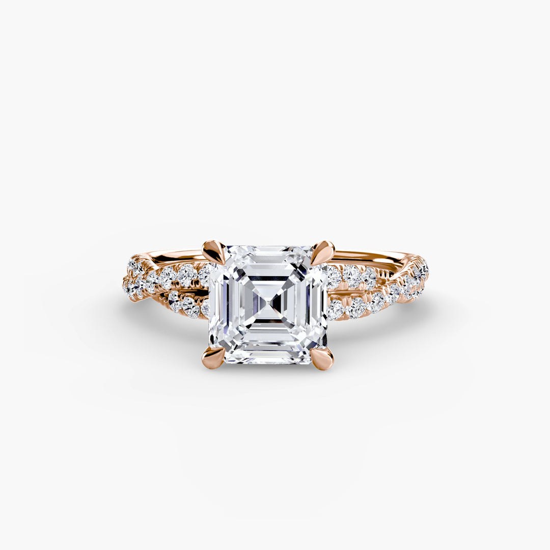 The Twisted Pavé Solitaire in setting by 18 KARATS