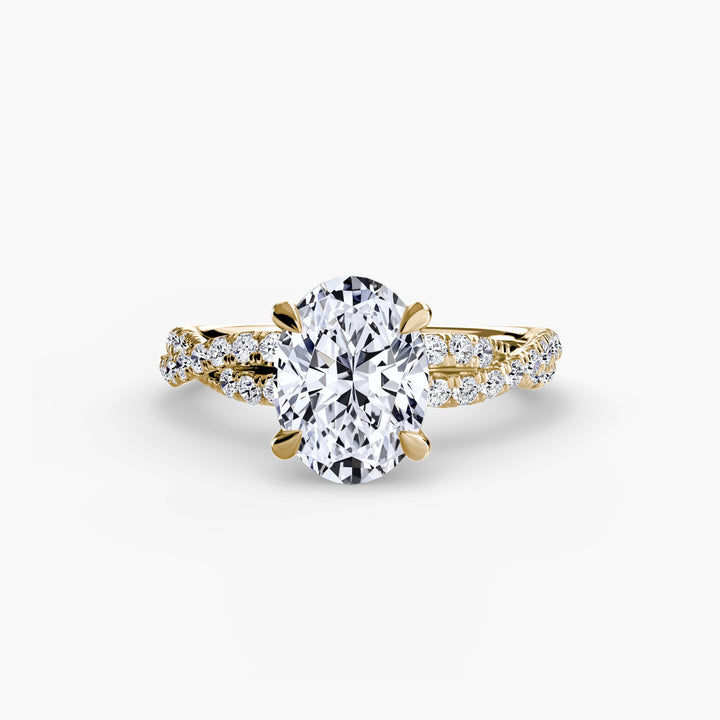 The Twisted Pavé Solitaire in setting by 18 KARATS