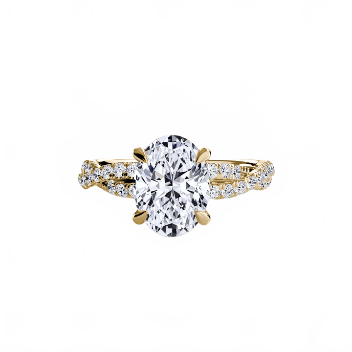 The Twisted Pavé Solitaire in setting by 18 KARATS