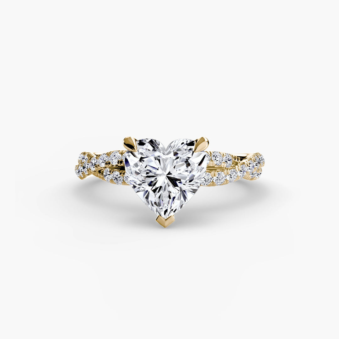 The Twisted Pavé Solitaire in setting by 18 KARATS