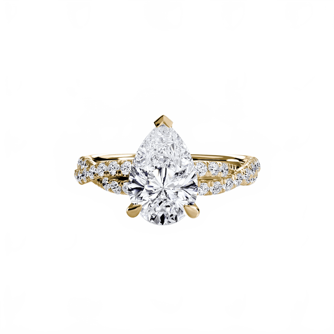 The Twisted Pavé Solitaire in setting by 18 KARATS