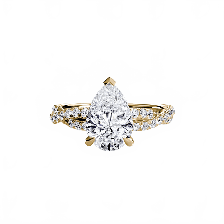 The Twisted Pavé Solitaire in setting by 18 KARATS
