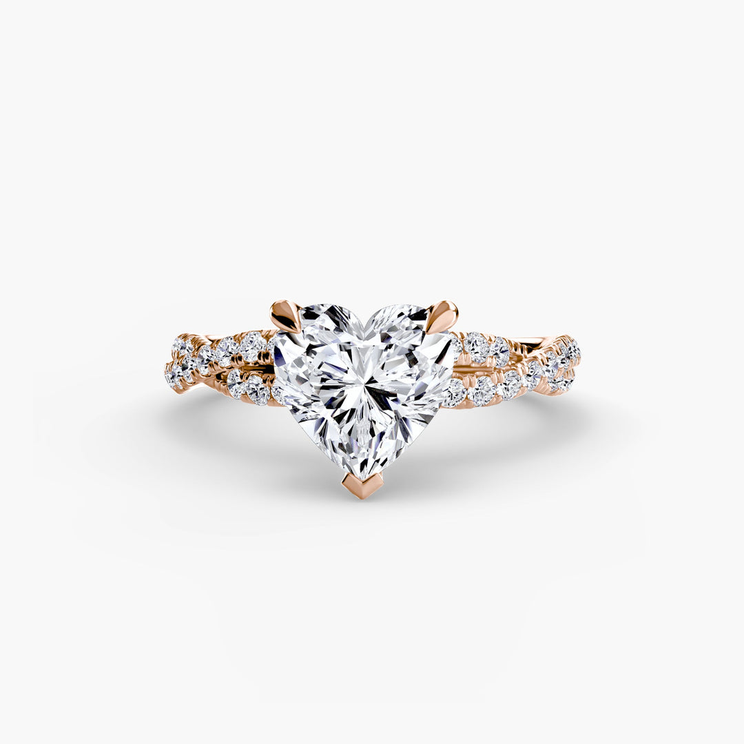 The Twisted Pavé Solitaire in setting by 18 KARATS