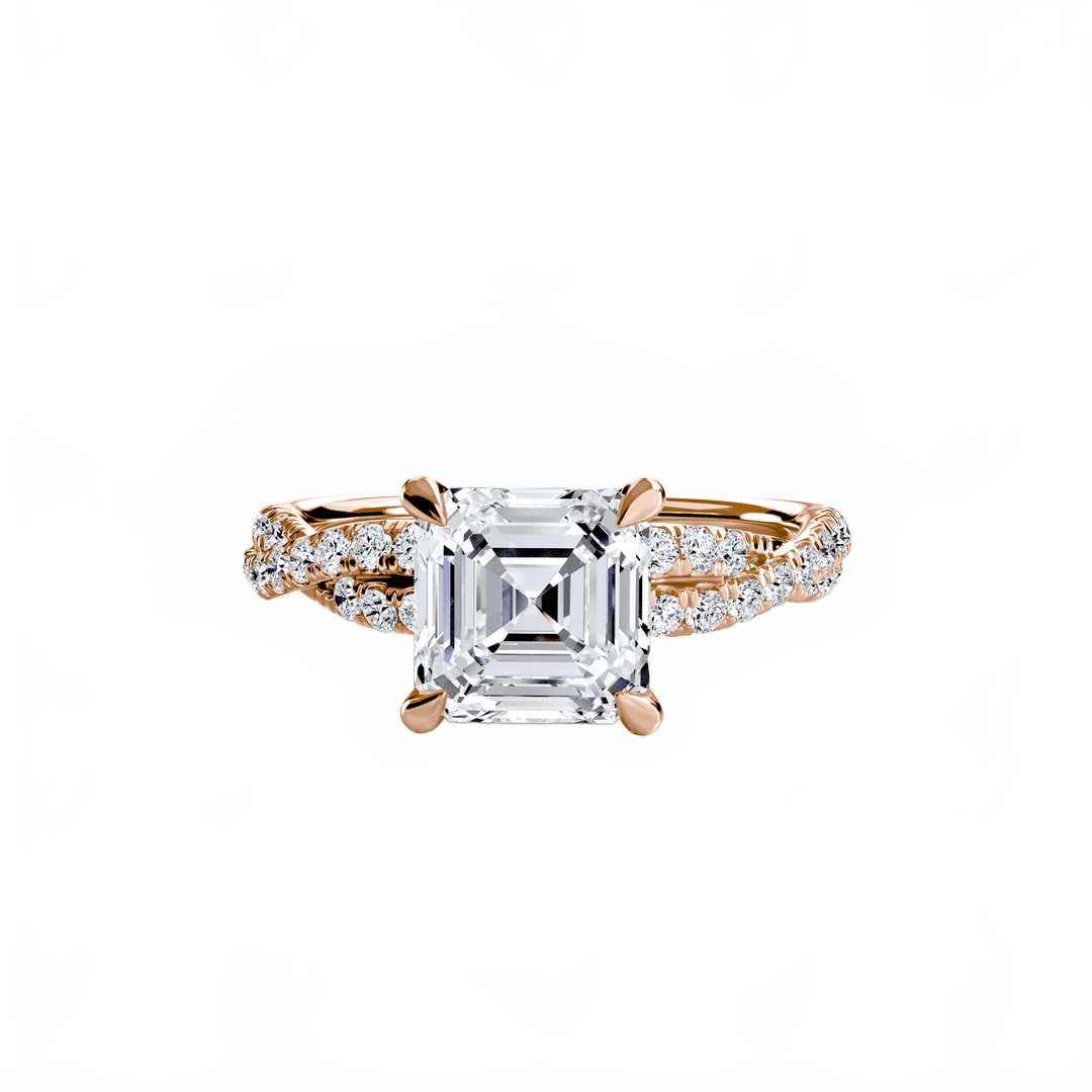 The Twisted Pavé Solitaire in setting by 18 KARATS
