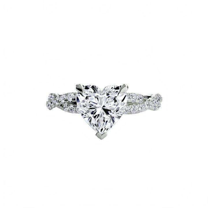 The Twisted Pavé Solitaire in setting by 18 KARATS
