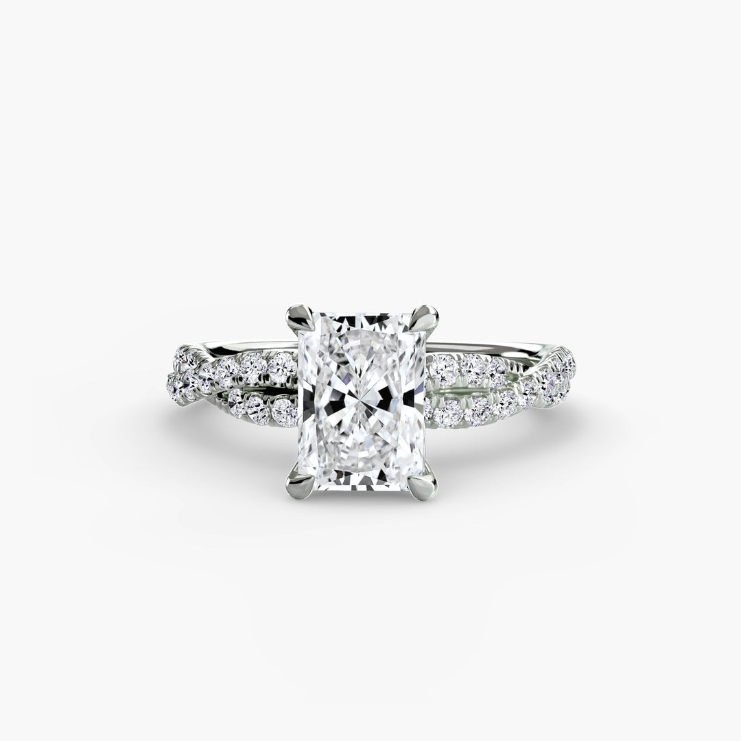 The Twisted Pavé Solitaire in setting by 18 KARATS