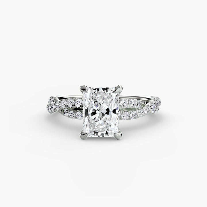 The Twisted Pavé Solitaire in setting by 18 KARATS