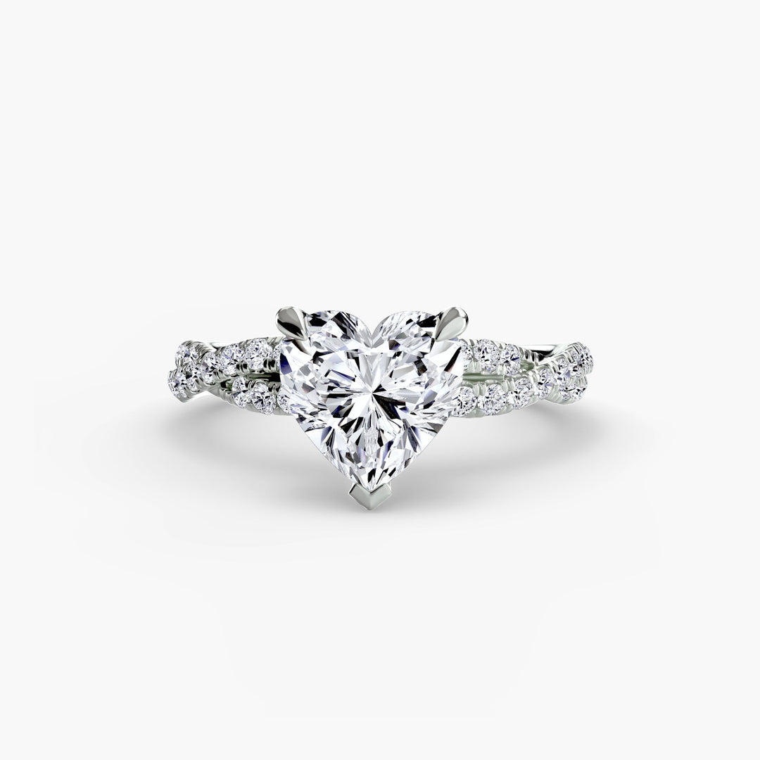 The Twisted Pavé Solitaire in setting by 18 KARATS