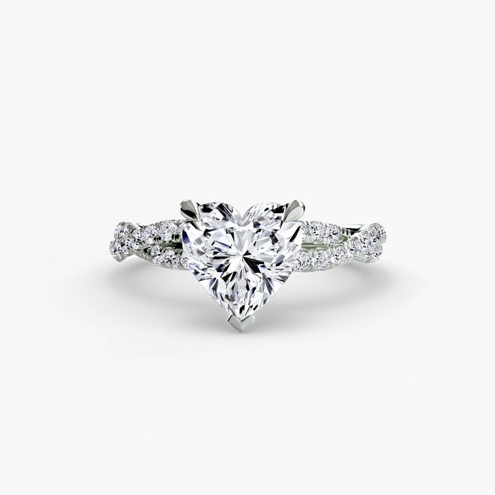 The Twisted Pavé Solitaire in setting by 18 KARATS