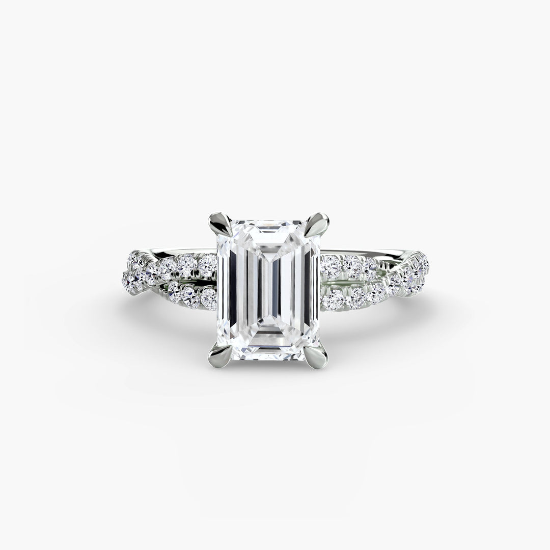 The Twisted Pavé Solitaire in setting by 18 KARATS